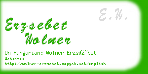 erzsebet wolner business card